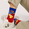 Trendy and colorful socks collection featuring streetwear and pop-culture designs – unisex breathable Egyptian cotton socks by Socks Store