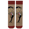 Colorful Mr. Bean cartoon socks made from soft Egyptian cotton, unisex and breathable, fits sizes 35 to 45.