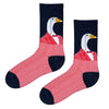 Funny Goose in Red Suit Socks