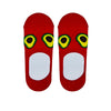  Avocado Invisible Red Socks featuring a playful avocado pattern