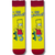 Yellow Bart Simpson skateboard crew socks with red top and cartoon character design