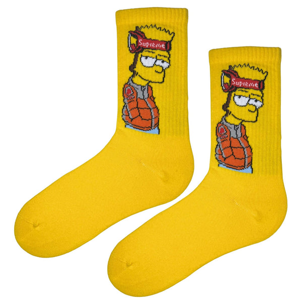 Bart Supreme Yellow Crew Socks