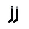  Black Over-the-Knee Socks featuring classic white triple stripes. Unisex and ultra-comfortable, these breathable socks are perfect for streetwear, school uniforms, or athletic-inspired looks. 