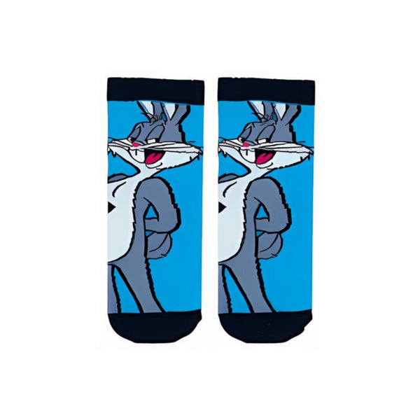  Bugs Bunny Kids Socks! Featuring the iconic Looney Tunes trickster in a bold blue design