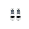  Classic Black Stripe Ankle No-Show Socks. These sleek white socks feature bold black stripes for a timeless athletic vibe, all while staying hidden under low-cut shoes