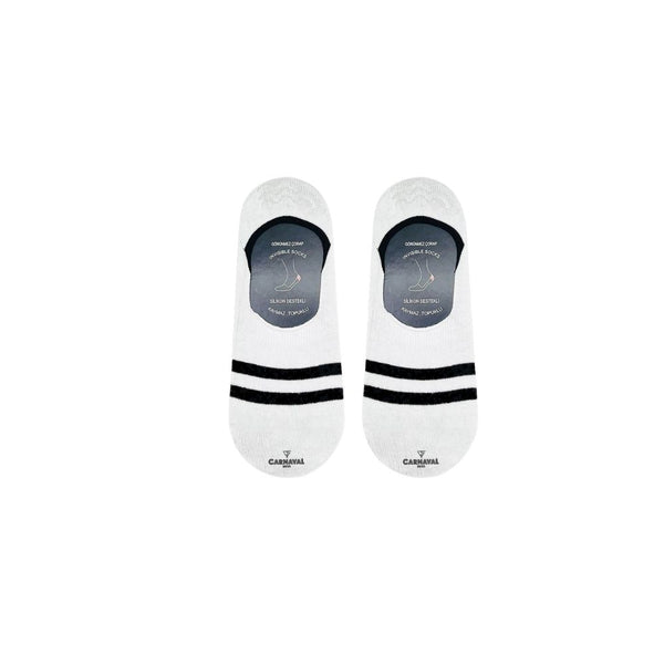  Classic Black Stripe Ankle No-Show Socks. These sleek white socks feature bold black stripes for a timeless athletic vibe, all while staying hidden under low-cut shoes