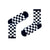 Classic Checkerboard Socks. Featuring bold black and white squares in a retro racing-inspired design, these unisex socks add edge to any outfit.