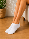 Classic white ankle socks with minimalist everyday design for men and women