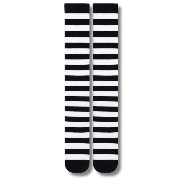 Black & White Striped Long Knee