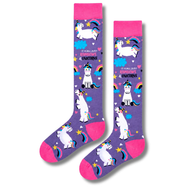 Unicorn & Rainbow Knee High