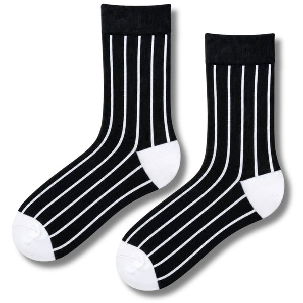 Black & White Striped Crew