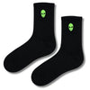 Alien Embroidery Black sock