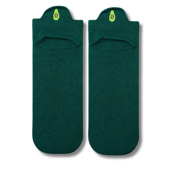 Avocado Embroidered Ankle Socks