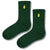 Avocado Embroidered Green Socks
