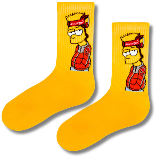 Bart Supreme Yellow Crew Socks