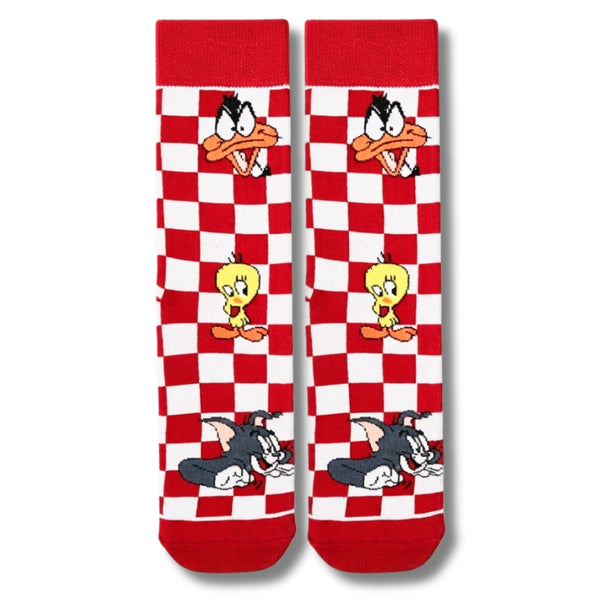 Red Checkerboard Cartoon Squad