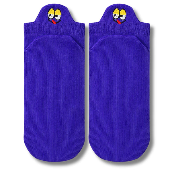 Funny Eyes Embroidered Purple