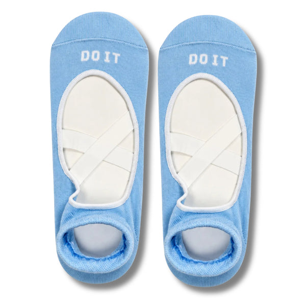 DO IT Blue Pilates Grip Socks