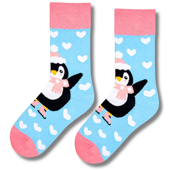 Penguin Ice Skating Heart