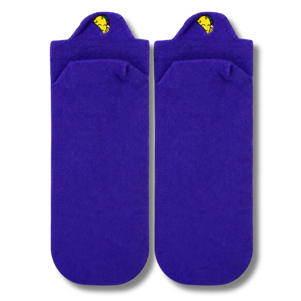 Purple Taco Embroidered Ankle