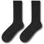 Dark Grey Ribbed Crew Wool Socks