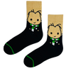  Draco Malfoy Wizard Socks – perfect for fans of the cunning and ambitious Slytherin house! Featuring a cute cartoon-style Draco design in his iconic black robe and green scarf, 