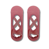 Dusty Pink Crossover Pilates Grip Socks