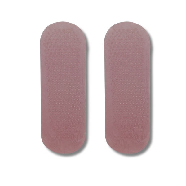 Dusty Pink Crossover Pilates Grip Socks