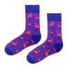  Flamingo Striped Crew Socks! With hot pink flamingos scattered over vibrant purple and violet stripes