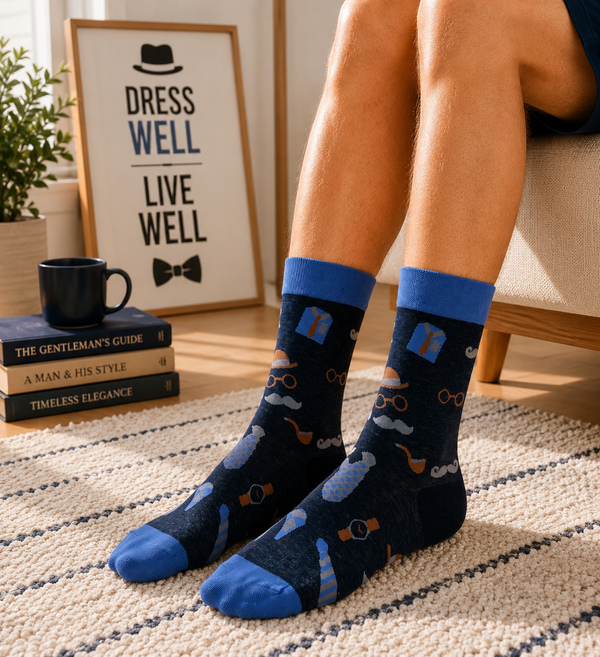 Gentleman Style Pattern Socks