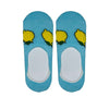  Lemon Invisible Blue Socks featuring a cheerful lemon pattern. Perfect for adding a splash of color to your outfit