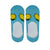  Lemon Invisible Blue Socks featuring a cheerful lemon pattern. Perfect for adding a splash of color to your outfit