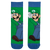  Luigi Green Gamer Socks, inspired by everyone's favorite pixelated plumber sidekick. Featuring a vibrant green background and detailed design, these socks are perfect for gamers and nostalgia lovers alike