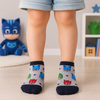 Grey PJ Masks superhero ankle socks for kids aged 3–5 years