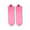 Pink Watermelon Ankle Socks! These cute ankle-length socks feature juicy red watermelon slices on a soft pink background