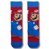 Pair of blue and red Super Mario Crew Socks featuring the iconic Mario character on a white background.