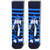 Sylvester cartoon cat crew socks with blue and black horizontal stripes