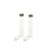 White Over-the-Knee Socks featuring bold black triple stripes.