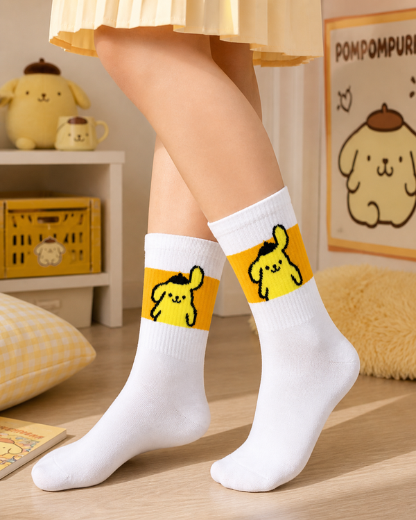 Pompompurin Embroidered Tennis Socks