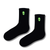 Alien Embroidery Black Crew Socks
