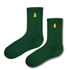Avocado Embroidered Green Socks