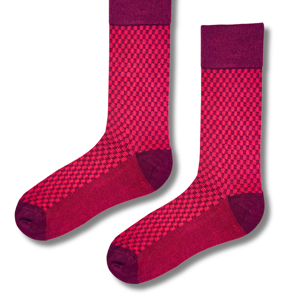 Bambu Burgundy Basket Weave Socksocks