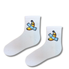 Banana Bandage White Crew Socks