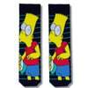 Bart Simpson Crazy Eyes Crew Socks with full character design on black crew socks