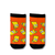 Bart Simpson Patterned Ankle Socks with repeating cartoon character design on orange fabric.
