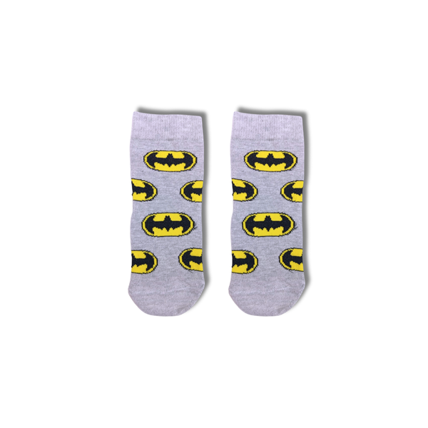 Batman Kids Crew Socks Grey