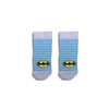 Batman Kids Crew Socks Grey & Blue Striped
