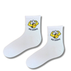 Bee Strong White Crew Socks