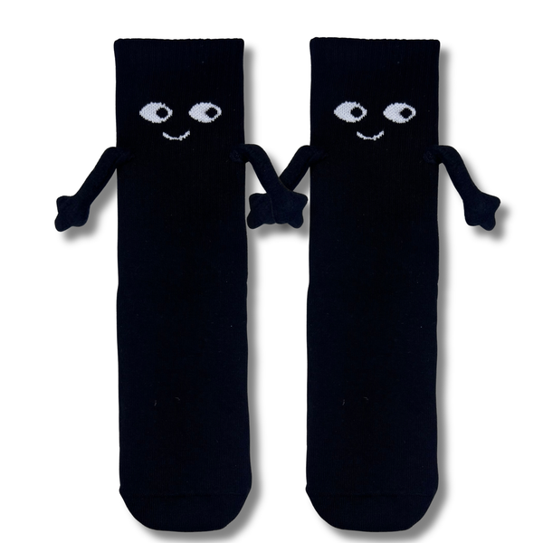 Black Magnetic Hug Crew Socks