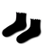 Black Ruffle Ribbed Socks